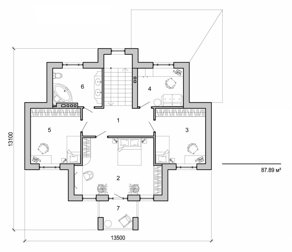 Galería de visualizaciones - Casa de campo grande de dos plantas