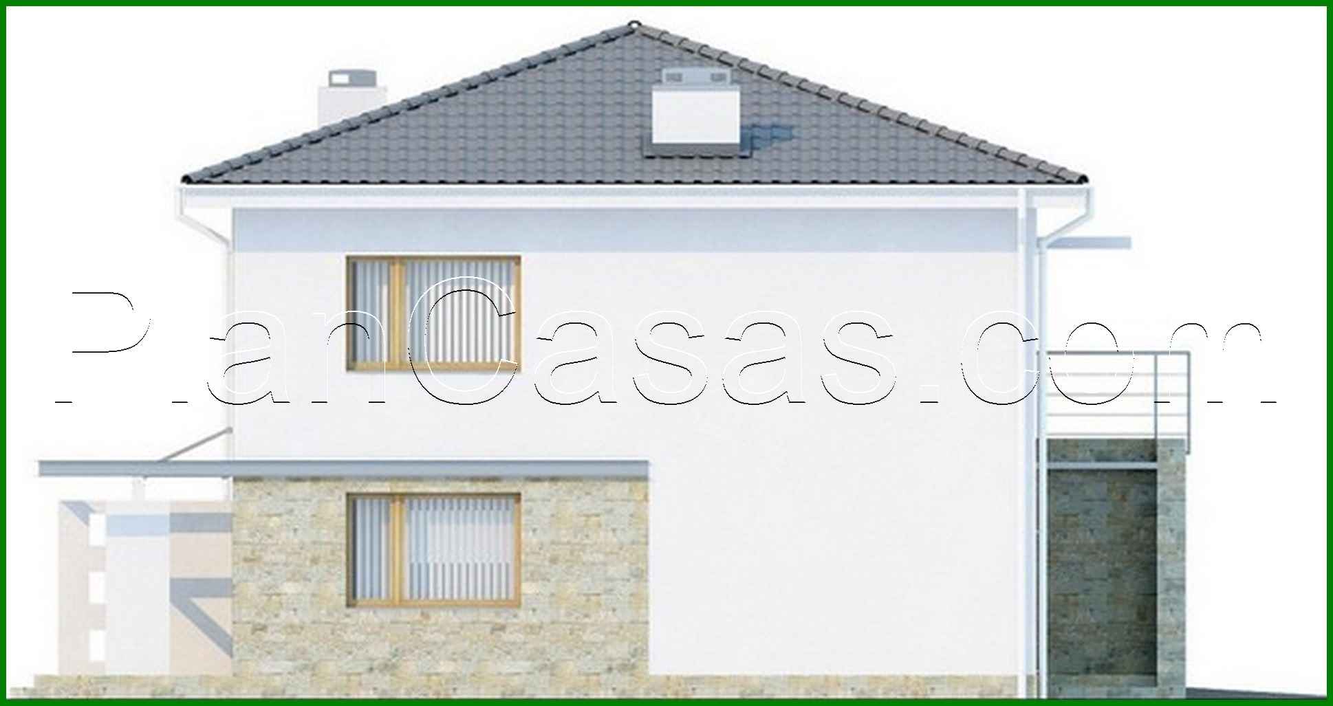 Galería de visualizaciones - Proyecto de una casa de campo de dos plantas con garaje para un coche