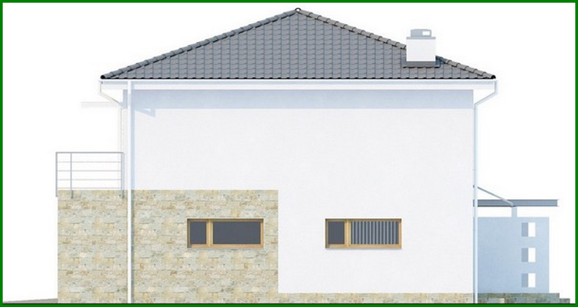 Galería de visualizaciones - Proyecto de una casa de campo de dos plantas con garaje para un coche