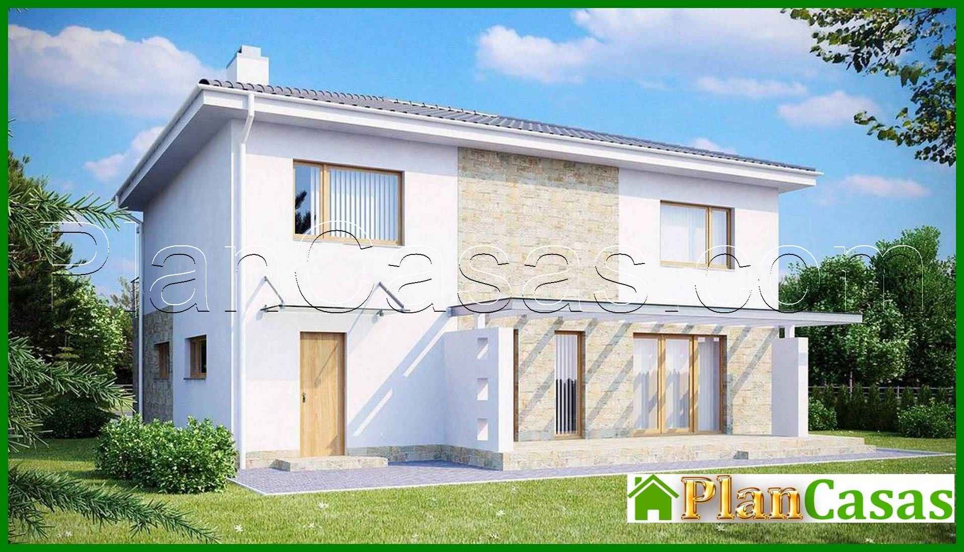 Galería de visualizaciones - Proyecto de una casa de campo de dos plantas con garaje para un coche