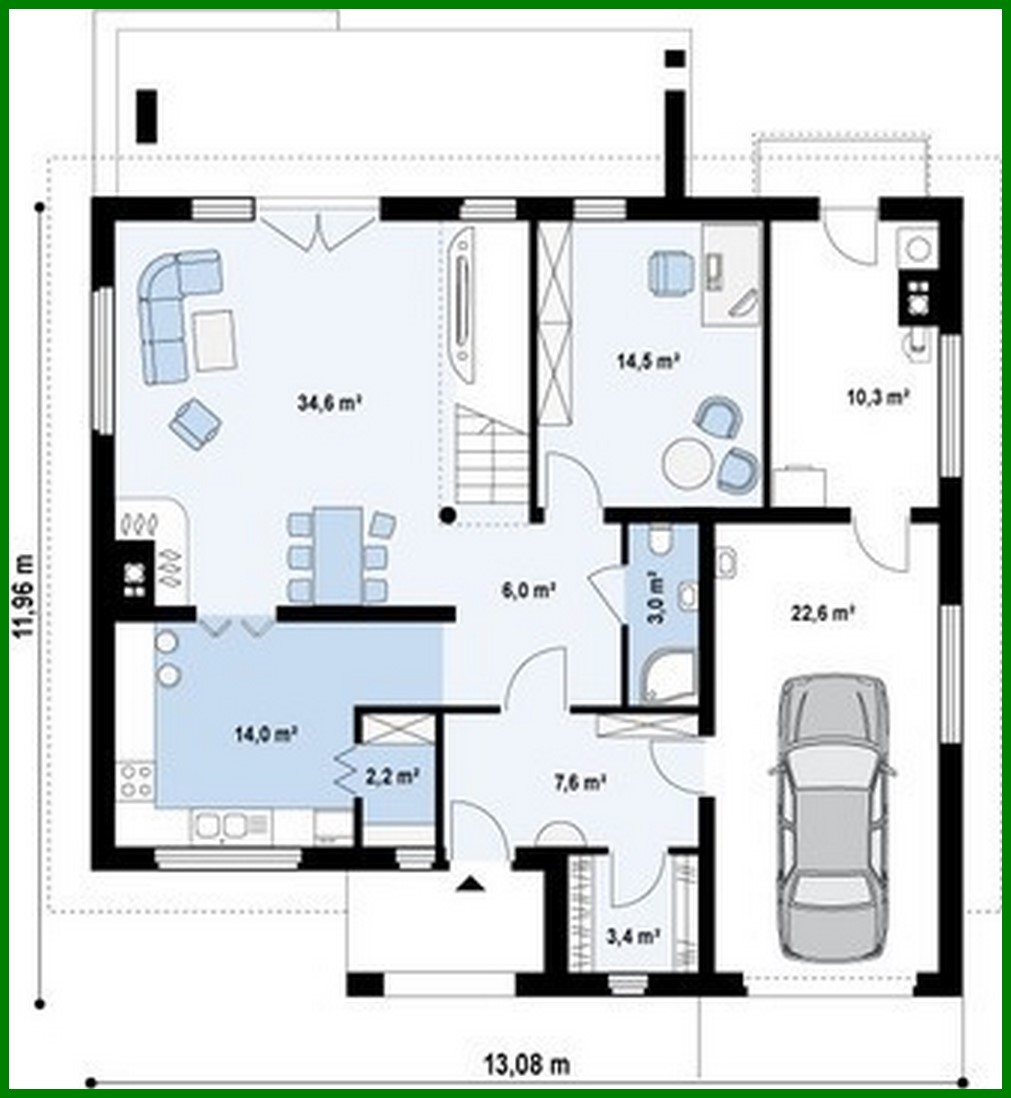 Galería de visualizaciones - Proyecto de una casa de campo de dos plantas con garaje para un coche