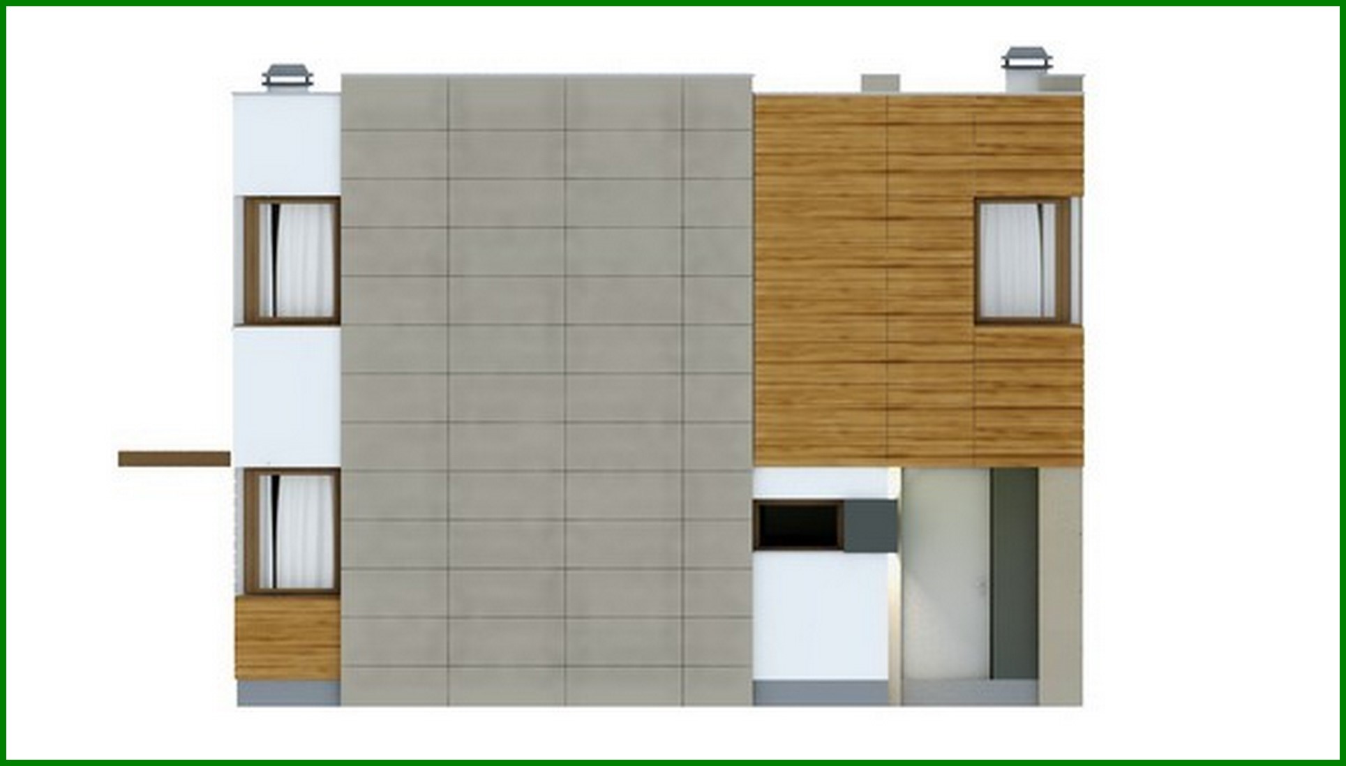 Visualization gallery - The project of a small cottage with three comfortable bedrooms