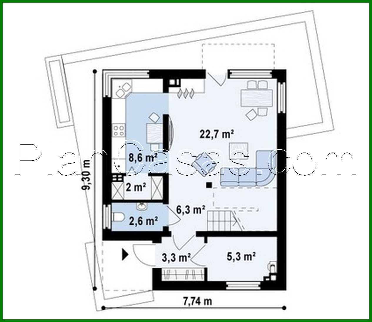 Visualization gallery - The project of a small cottage with three comfortable bedrooms