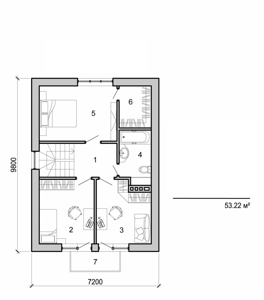 Galería de visualizaciones - Casa de dos plantas