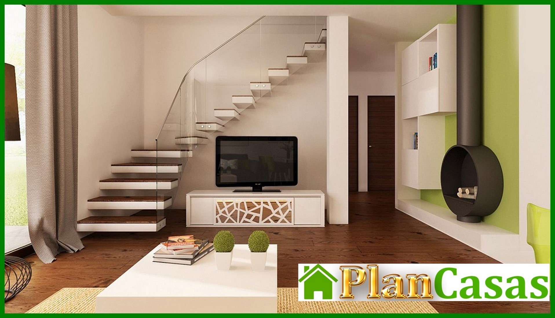 Galería de visualizaciones - Proyecto de una casa con techo a dos aguas y habitación en el ático