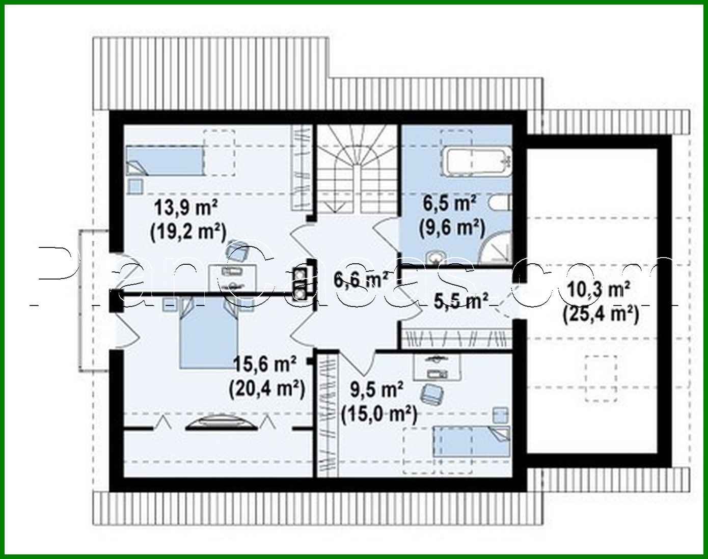 Visualization gallery - The project of an economical house with an extra bedroom