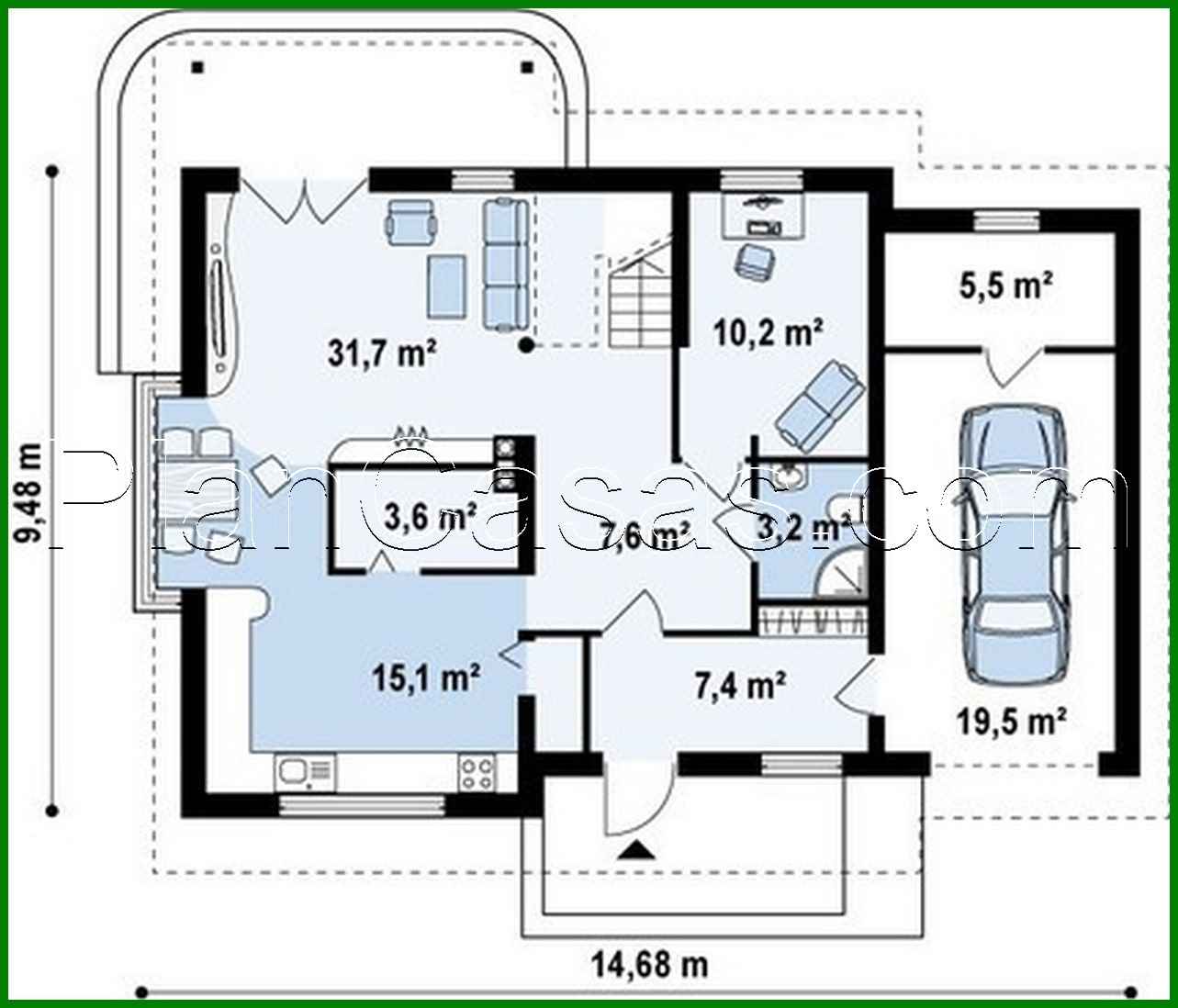 Visualization gallery - The project of an economical house with an extra bedroom