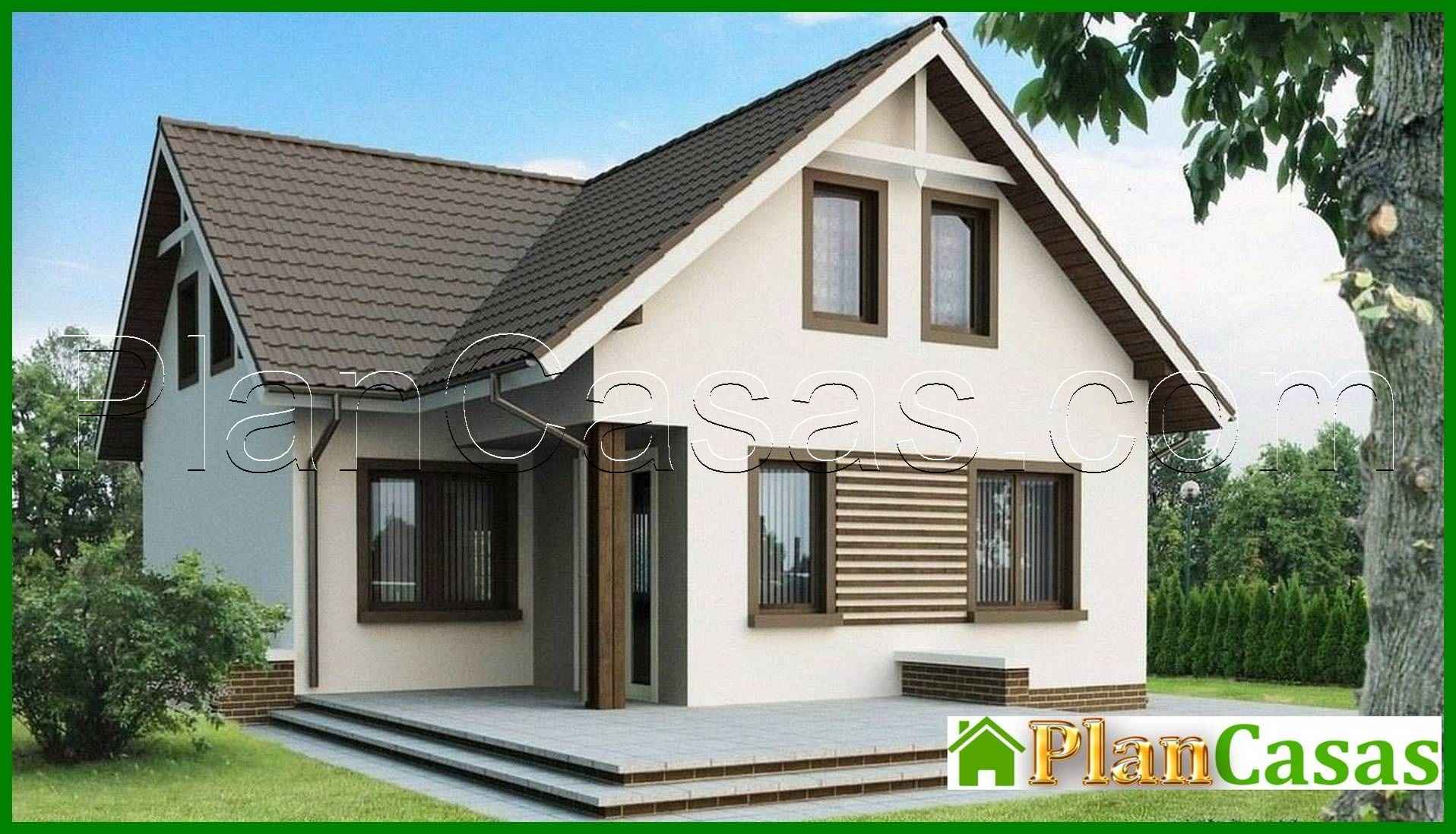 Visualization gallery - Simple house project with a balcony above the entrance