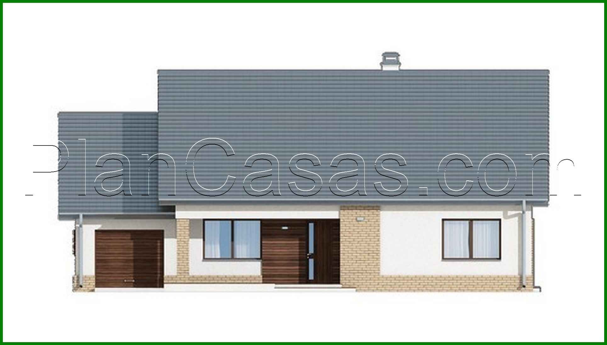 Galería de visualizaciones - Proyecto de una casa de campo de una planta con ático