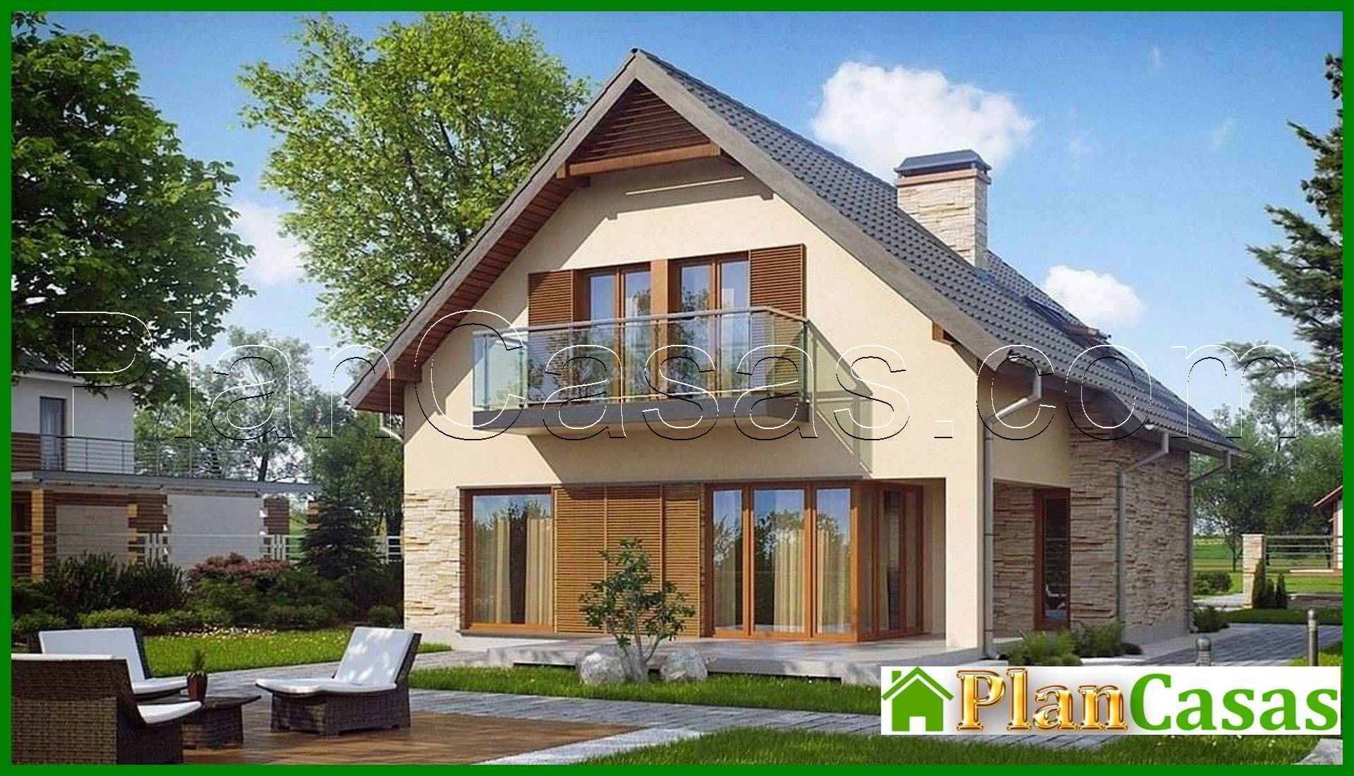 The project of a small comfortable cottage with an attic