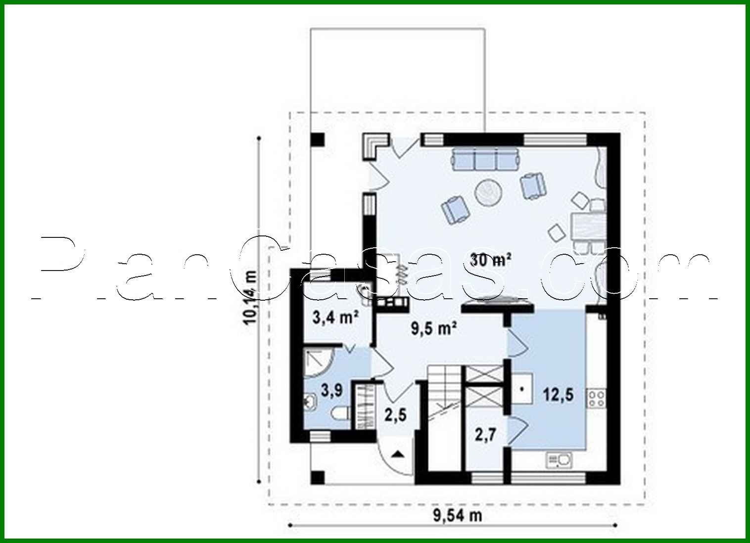 Visualization gallery - The project of a small comfortable cottage with an attic