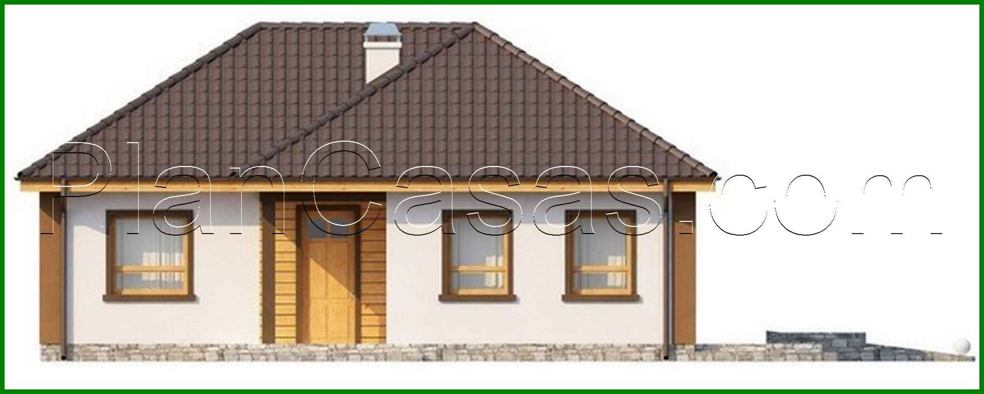 Visualization gallery - Project of a small one-story house with three bedrooms