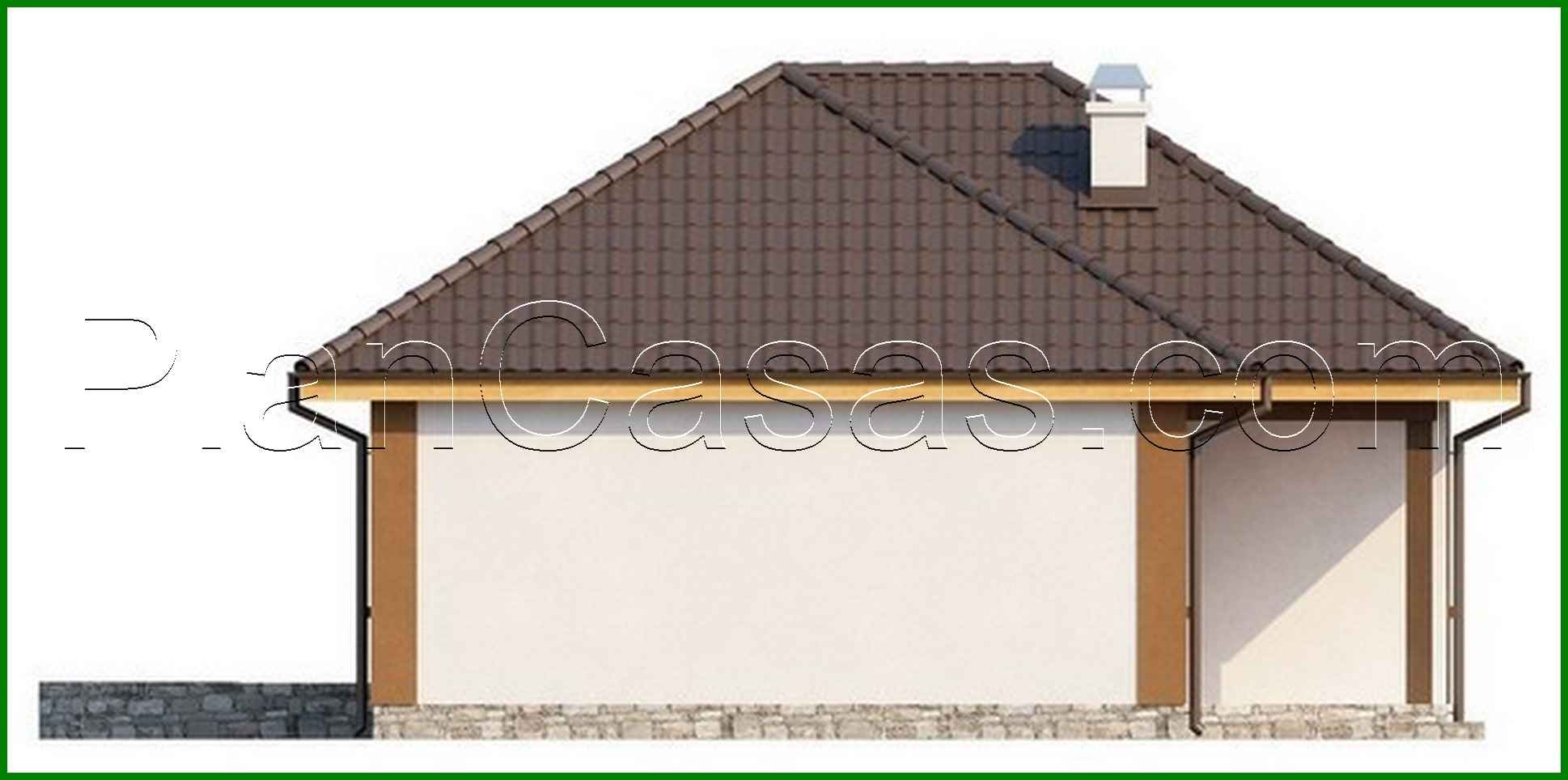 Visualization gallery - Project of a small one-story house with three bedrooms