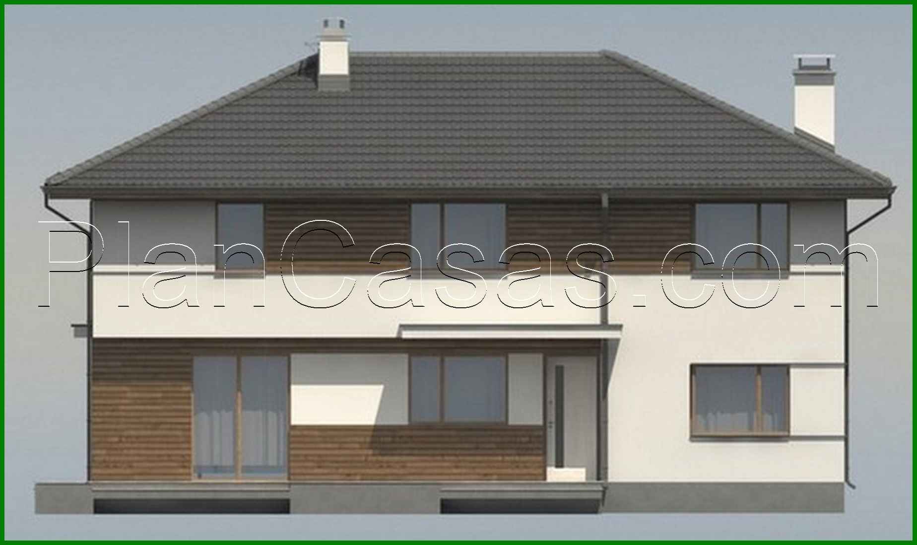 Galería de visualizaciones - Proyecto de una casa de campo de dos plantas con dormitorios adicionales