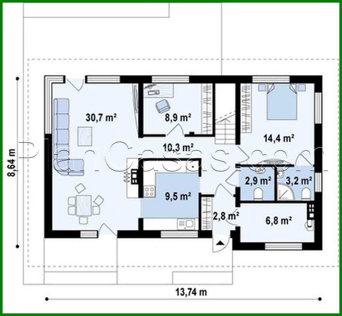 Galería de visualizaciones - Proyecto de una casa de campo de dos plantas con dormitorios adicionales