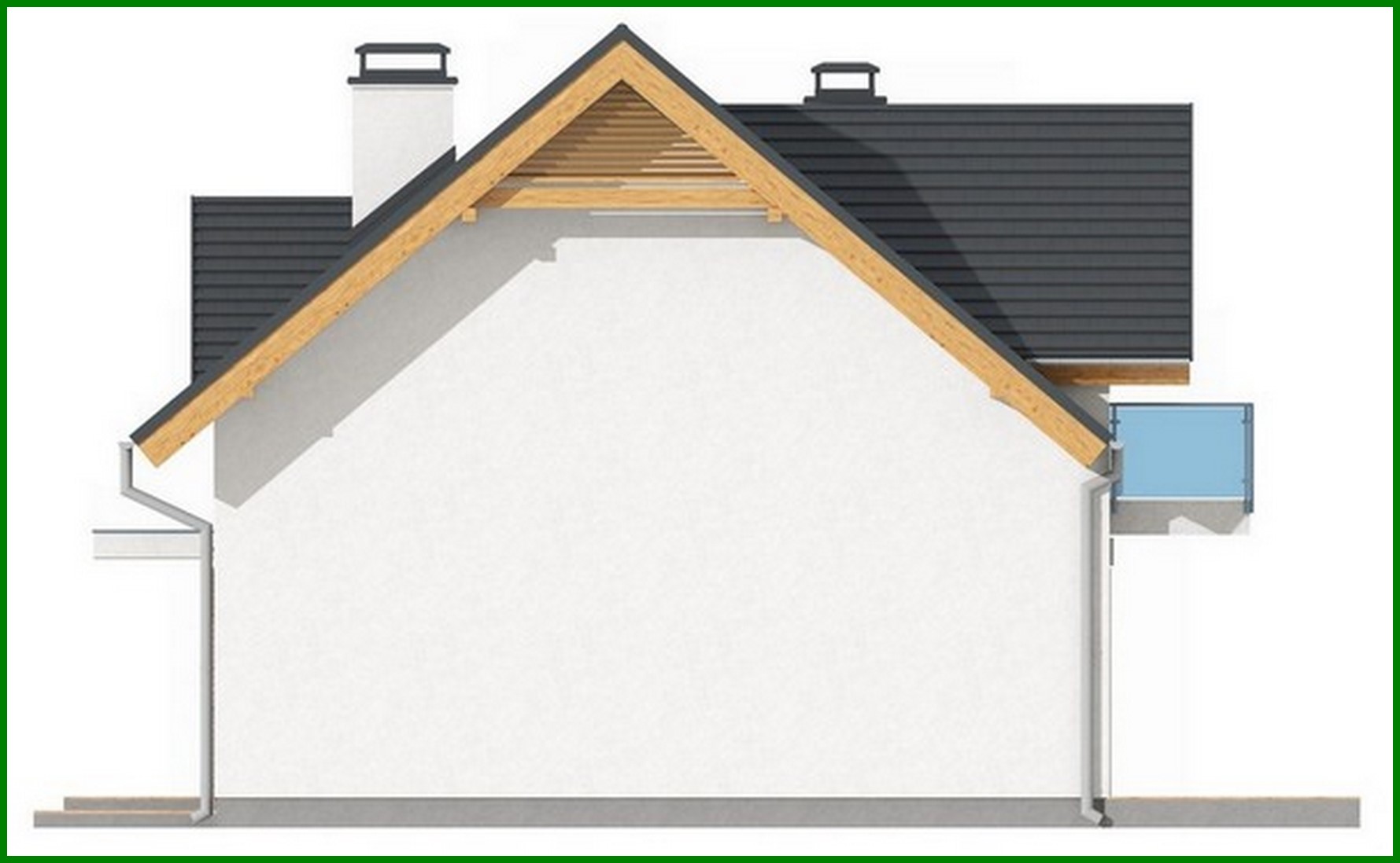 Galería de visualizaciones - Proyecto de una pequeña casa de campo con ventanas de tejado