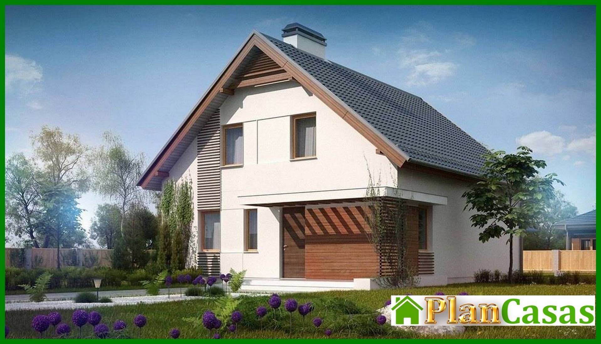 House project with attic and bay window