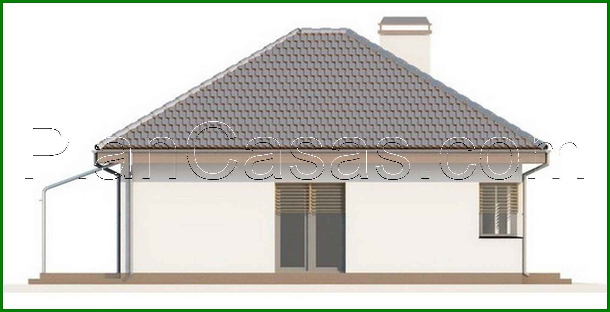 Visualization gallery - The project of a one-story cottage with a garage for two cars and utility room