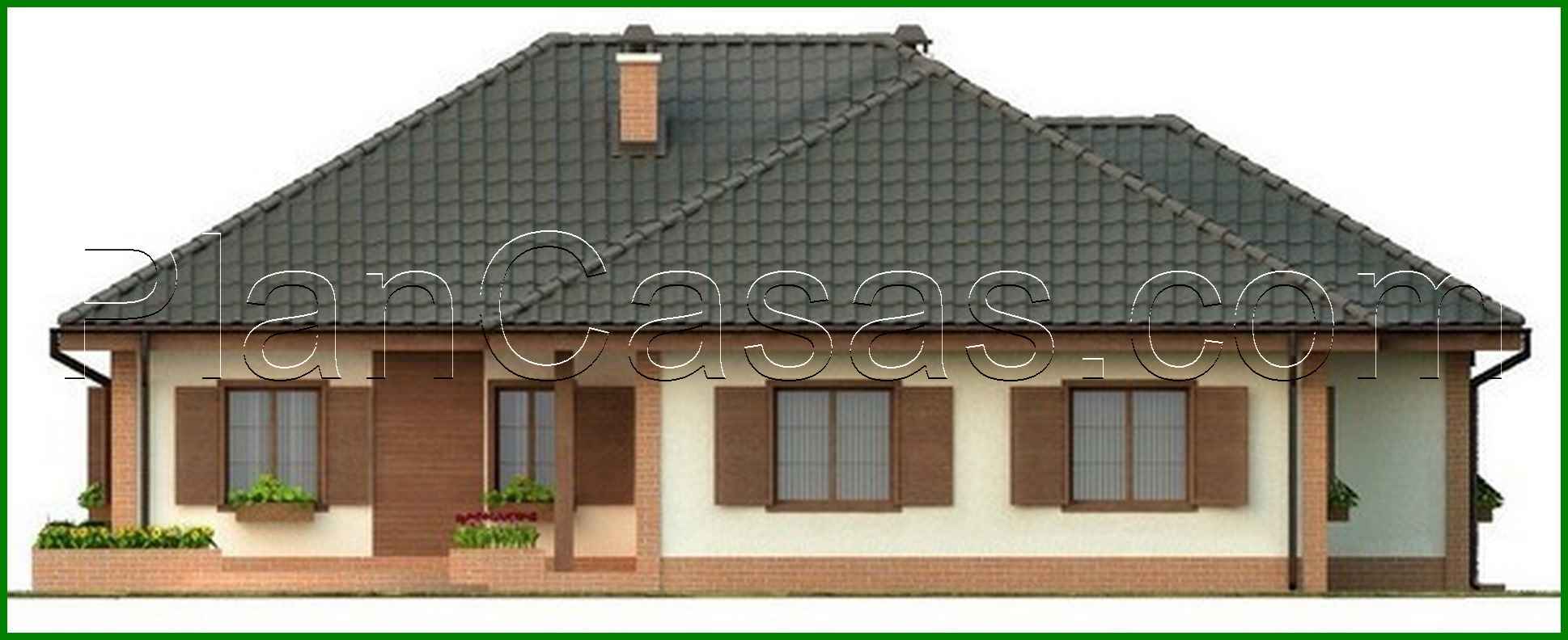 Galería de visualizaciones - Amplia casa de campo de una planta con garaje para dos coches