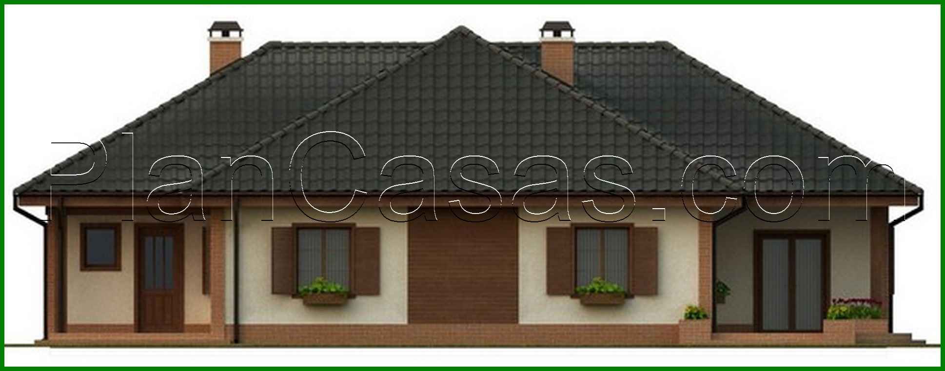 Galería de visualizaciones - Amplia casa de campo de una planta con garaje para dos coches