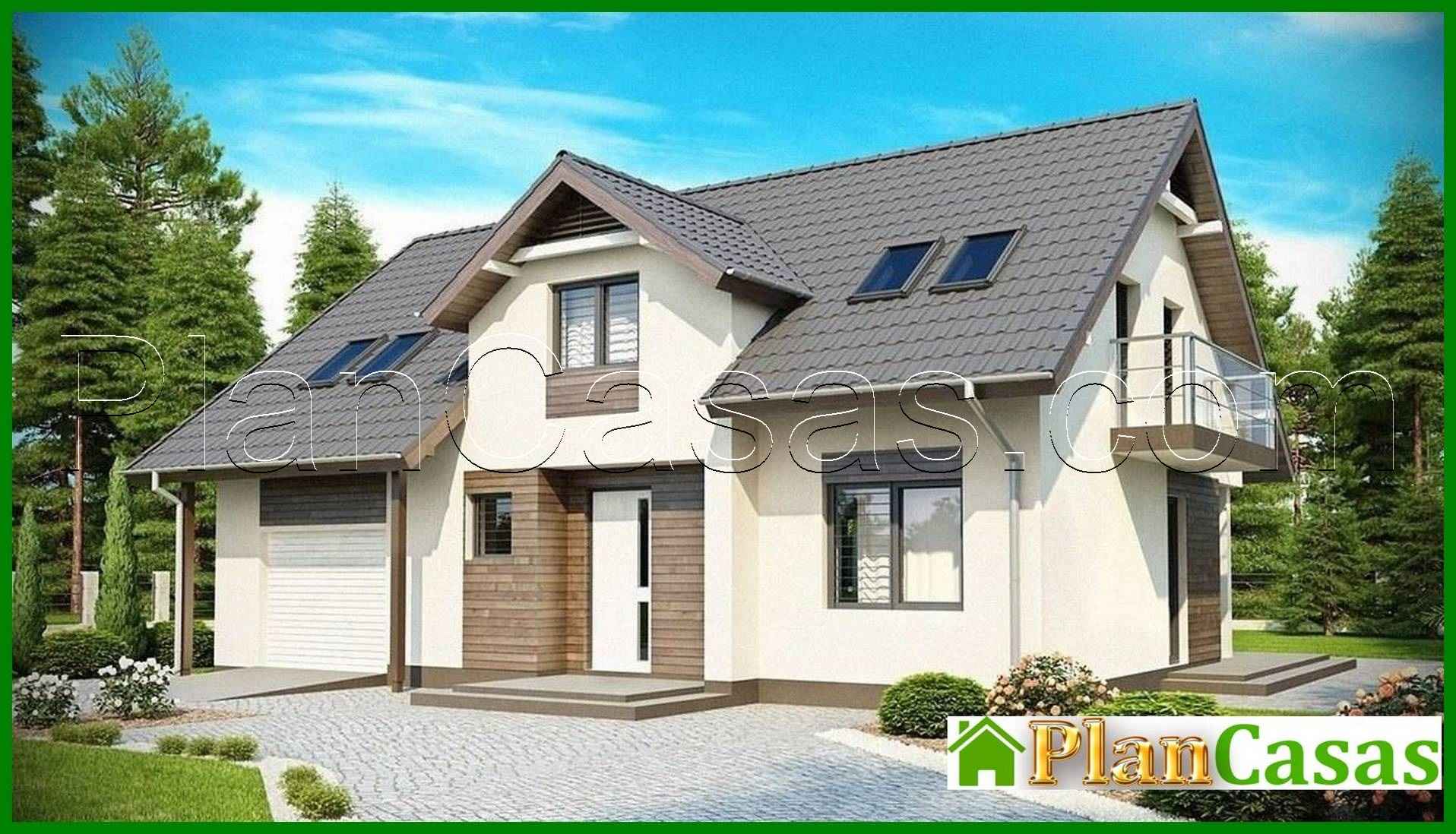 House project with garage, attic and utility room