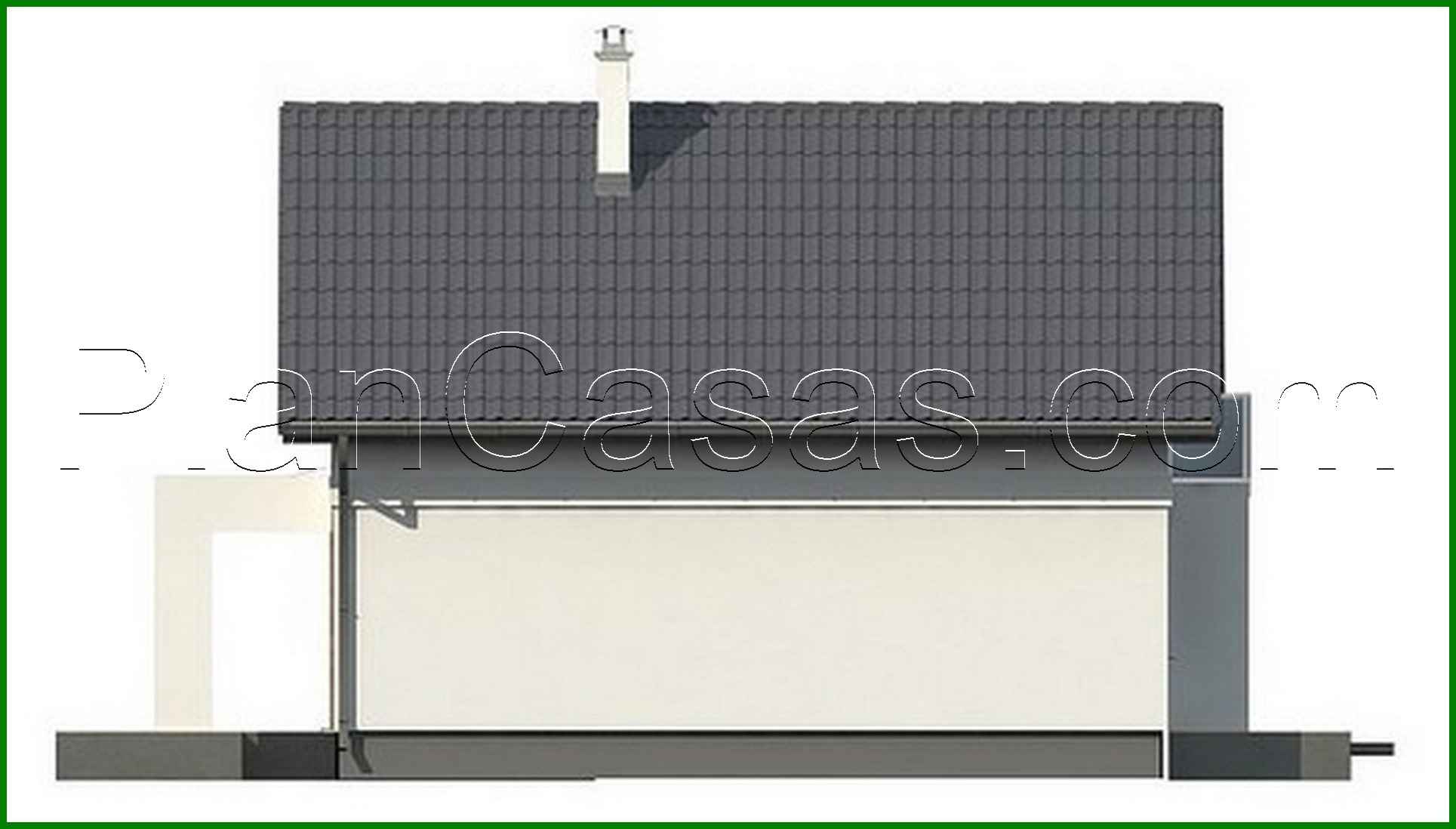 Galería de visualizaciones - Proyecto de una pequeña casa de campo para una parcela estrecha