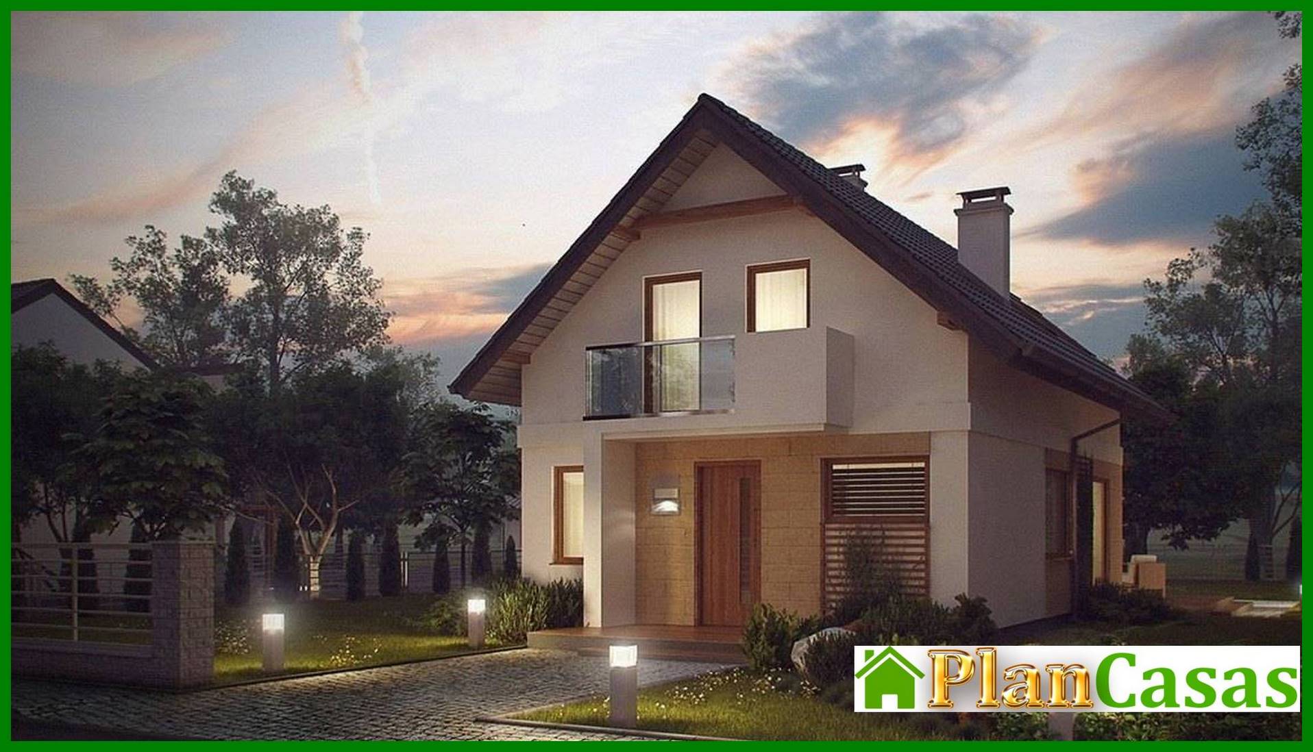 Galería de visualizaciones - Proyecto de una pequeña casa de campo para una parcela estrecha