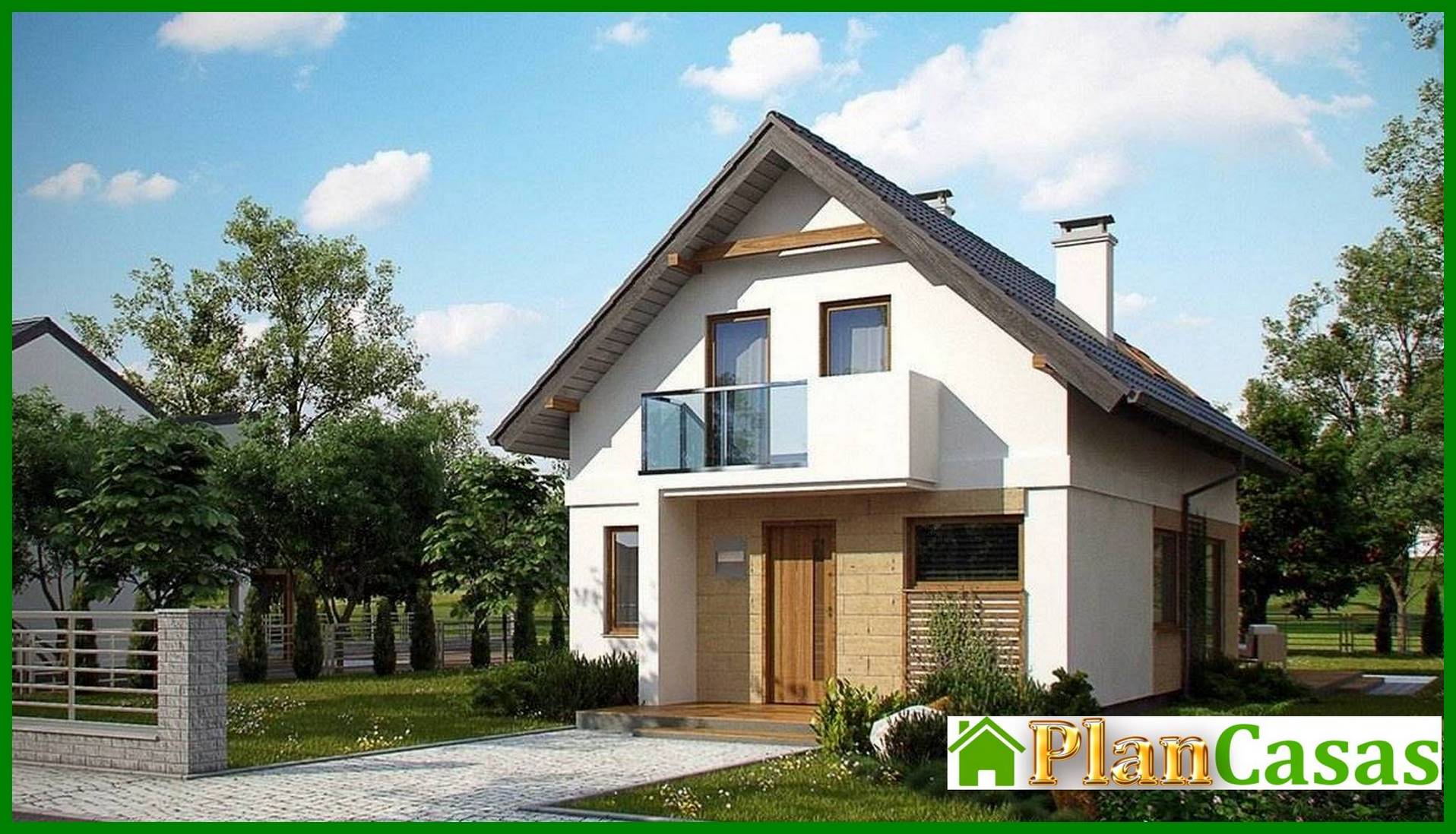 Proyecto de una pequeña casa de campo para una parcela estrecha