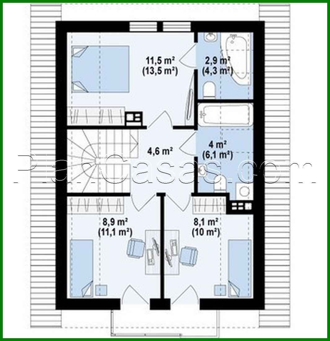 Galería de visualizaciones - Proyecto de una pequeña casa de campo para una parcela estrecha