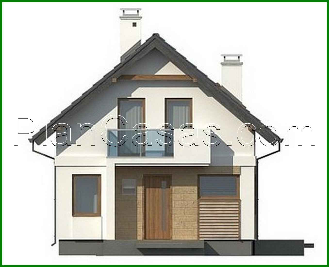 Galería de visualizaciones - Proyecto de una pequeña casa de campo para una parcela estrecha