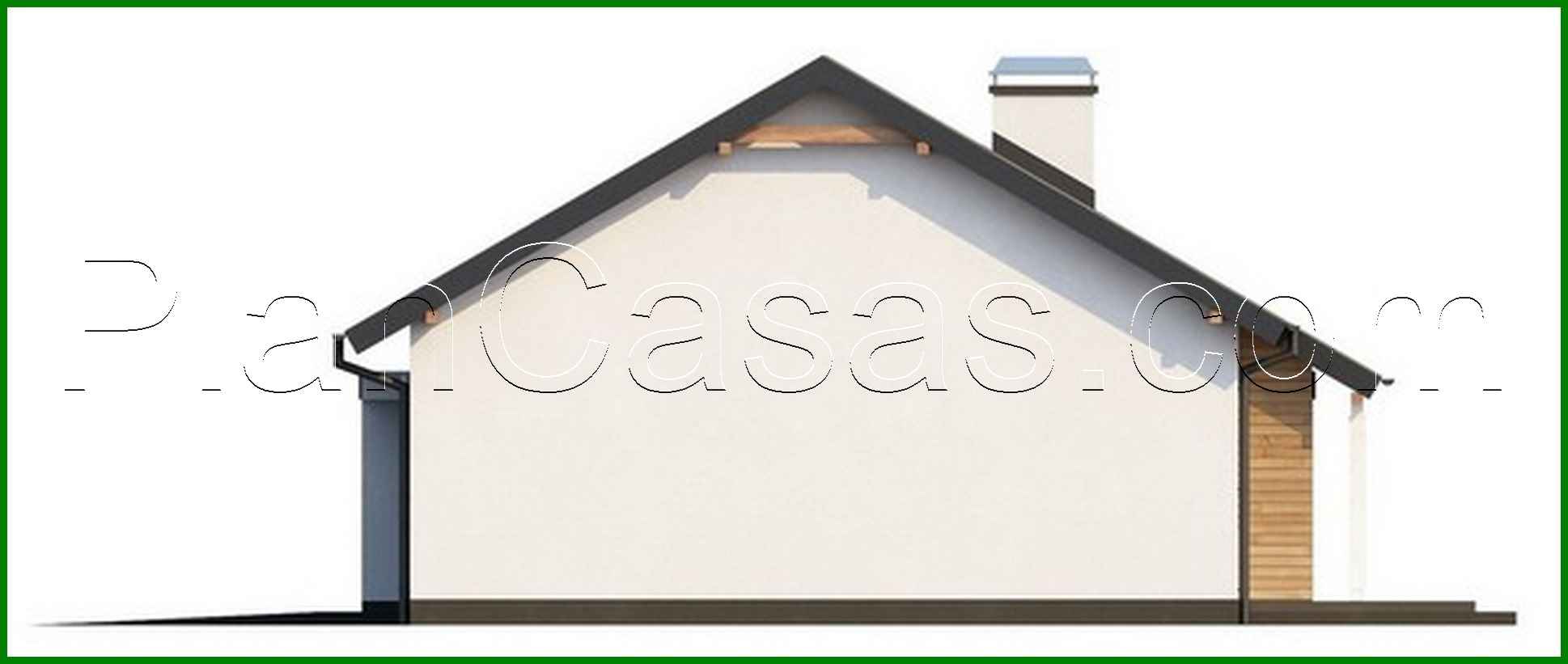 Galería de visualizaciones - Proyecto de casa de campo de una planta con garaje lateral