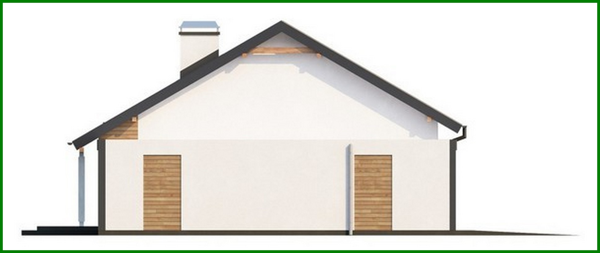 Galería de visualizaciones - Proyecto de casa de campo de una planta con garaje lateral