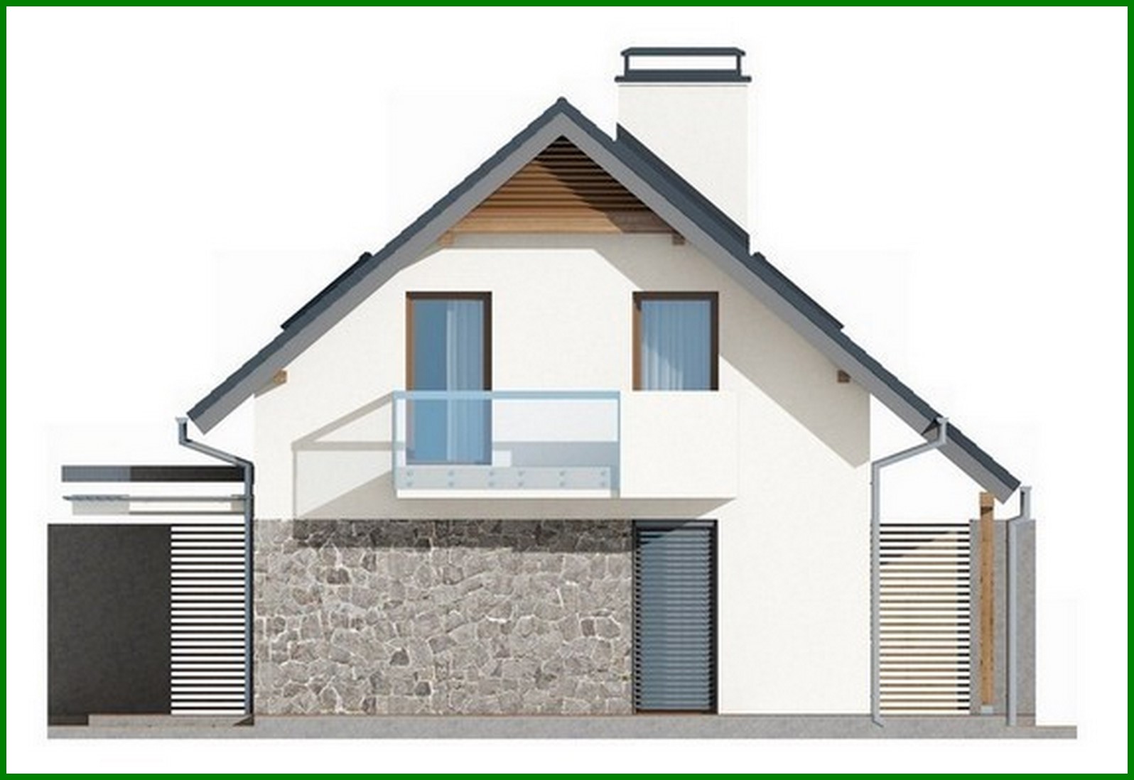 Galería de visualizaciones - Proyecto de una casa de campo para dos familias con entradas separadas