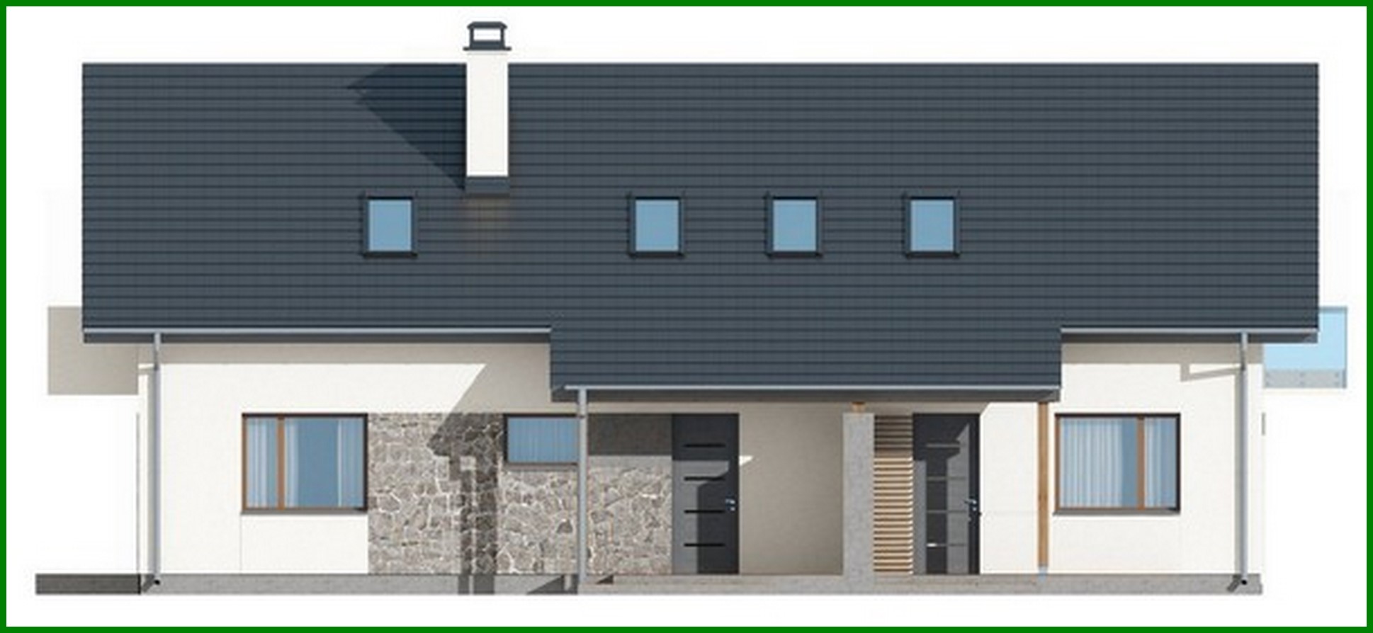 Galería de visualizaciones - Proyecto de una casa de campo para dos familias con entradas separadas