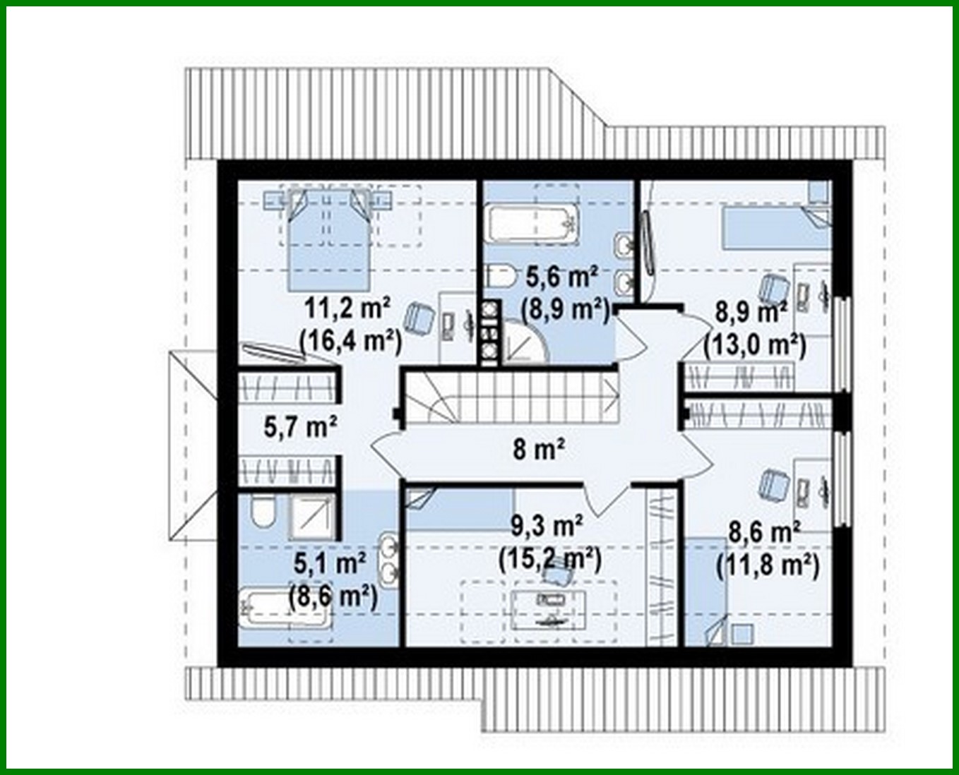 Galería de visualizaciones - Proyecto de casa de campo con ático, garaje, oficina en la planta baja y mirador