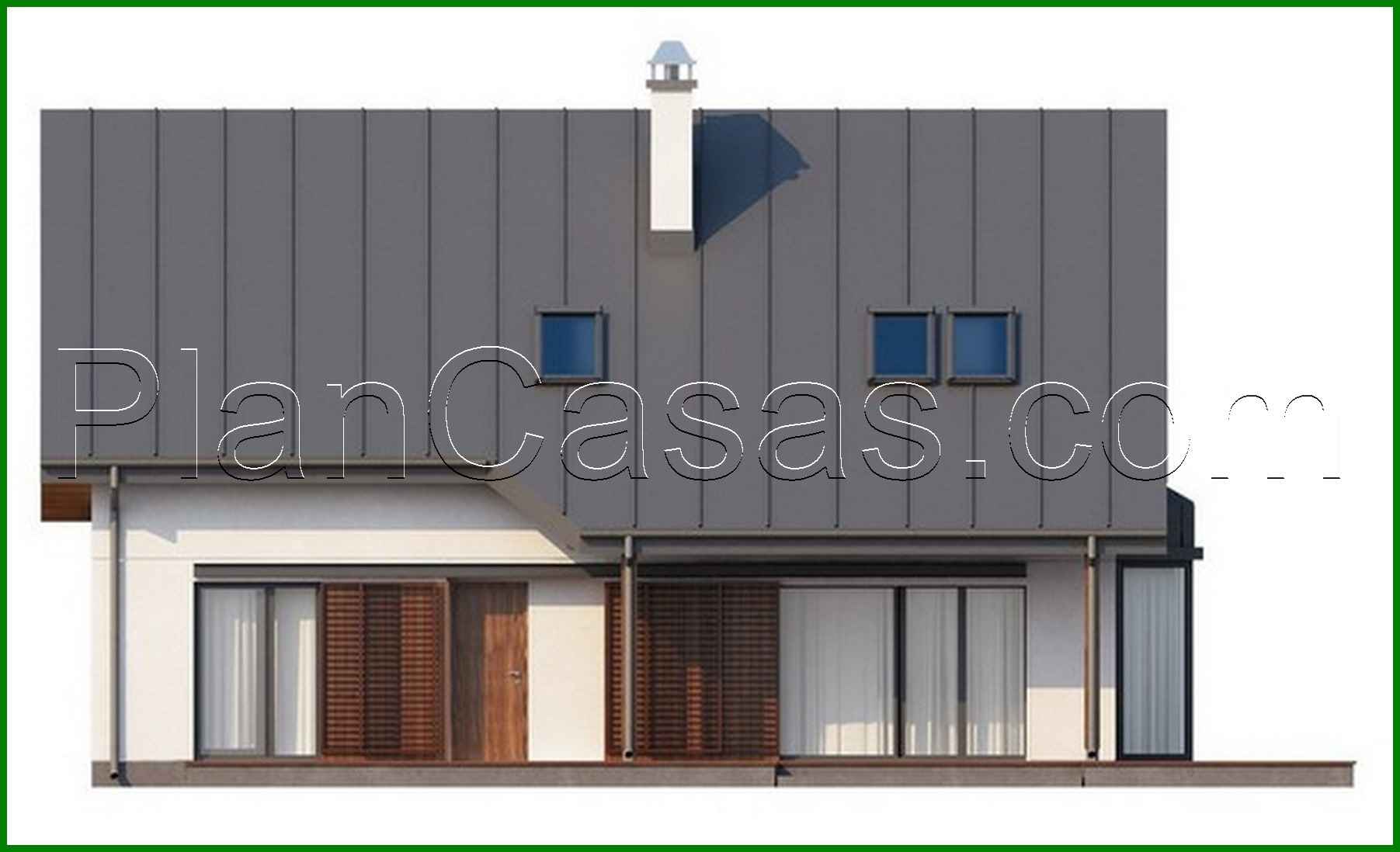 Galería de visualizaciones - Proyecto de casa de campo con ático, garaje, oficina en la planta baja y mirador