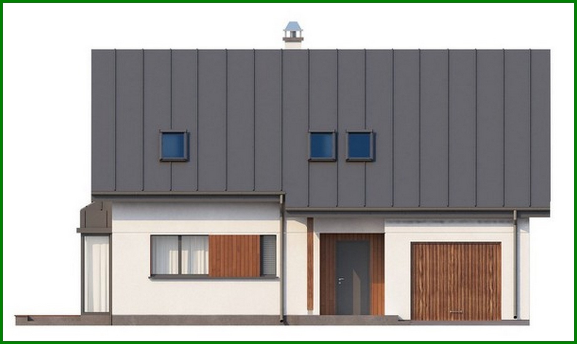 Galería de visualizaciones - Proyecto de casa de campo con ático, garaje, oficina en la planta baja y mirador