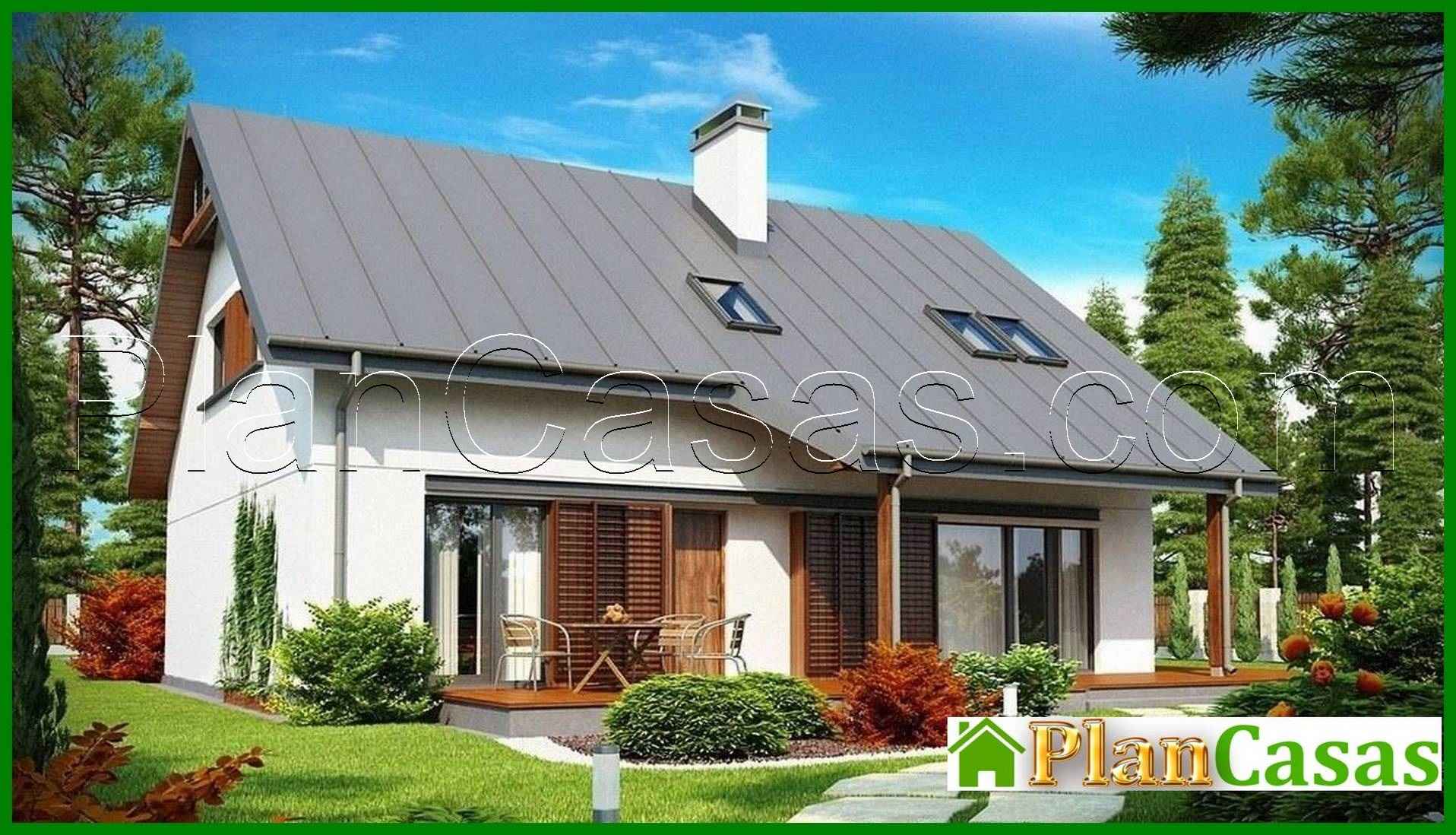 Proyecto de casa de campo con ático, garaje, oficina en la planta baja y mirador