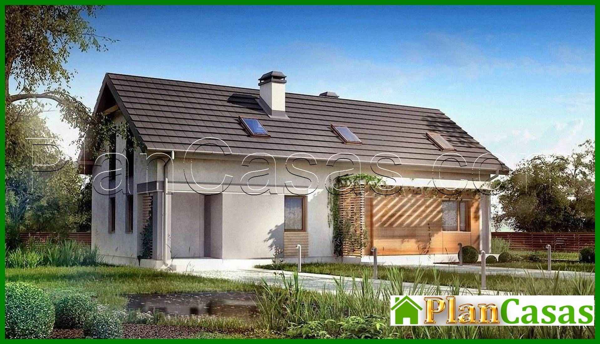 The project of a cottage for two families with different entrances