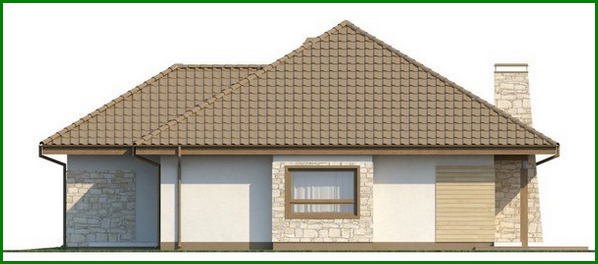 Galería de visualizaciones - Proyecto de una casa de campo de una planta con garaje y ático