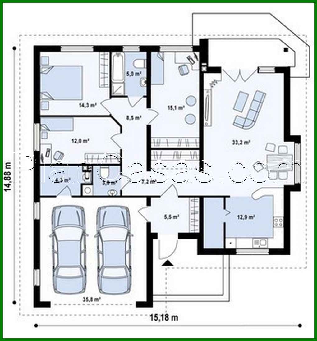 Galería de visualizaciones - Proyecto de una casa de campo de una planta con garaje y ático