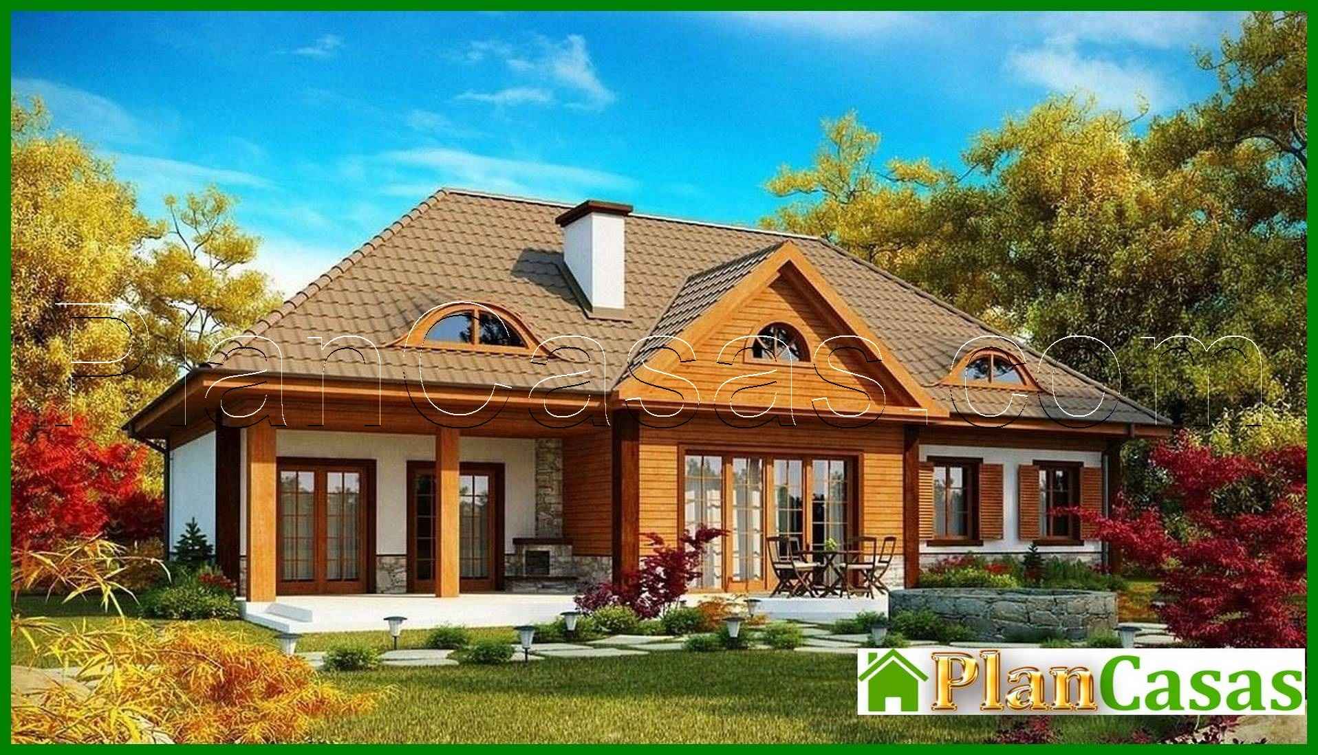 Visualization gallery - Retro style house project with four-pitched roof