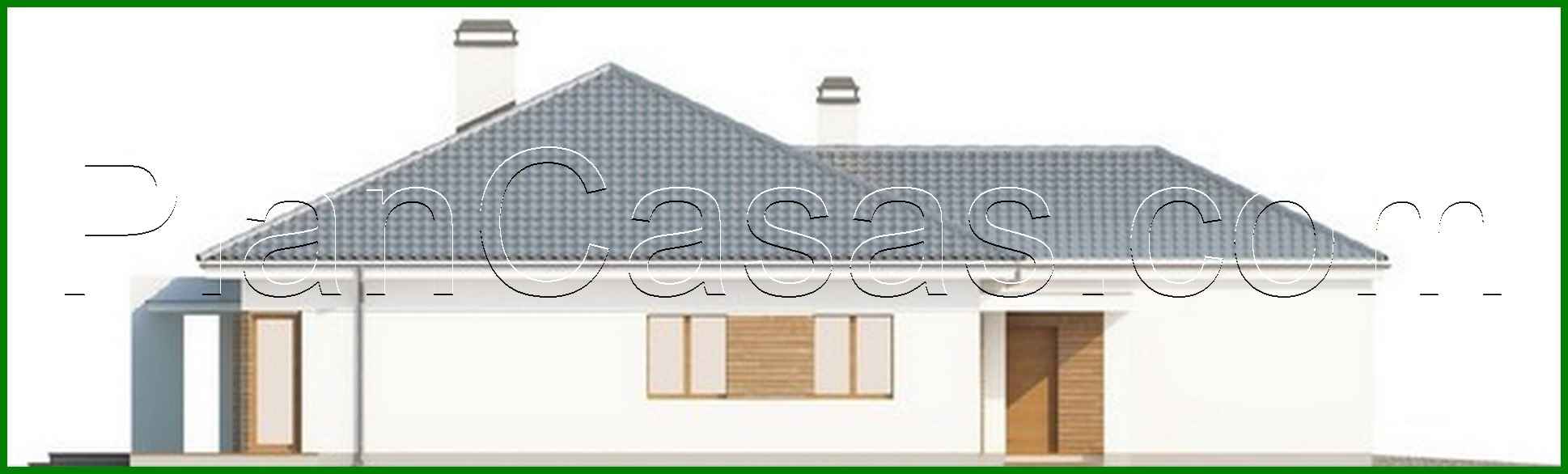 Galería de visualizaciones - Proyecto de una casa de campo clásica de una planta con garaje y ático