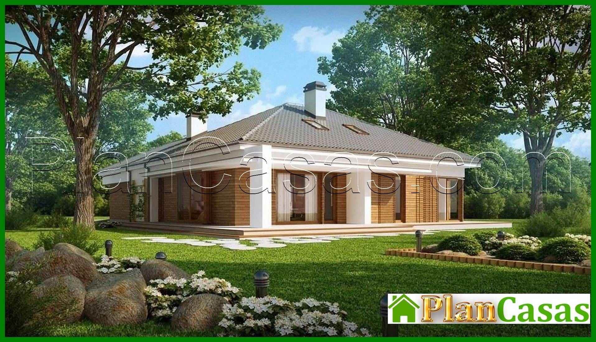 Galería de visualizaciones - Proyecto de una casa de campo clásica de una planta con garaje y ático