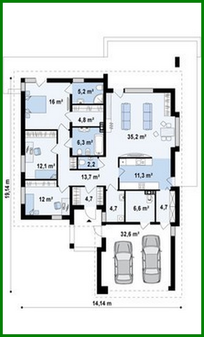 Galería de visualizaciones - Proyecto de una casa de campo clásica de una planta con garaje y ático