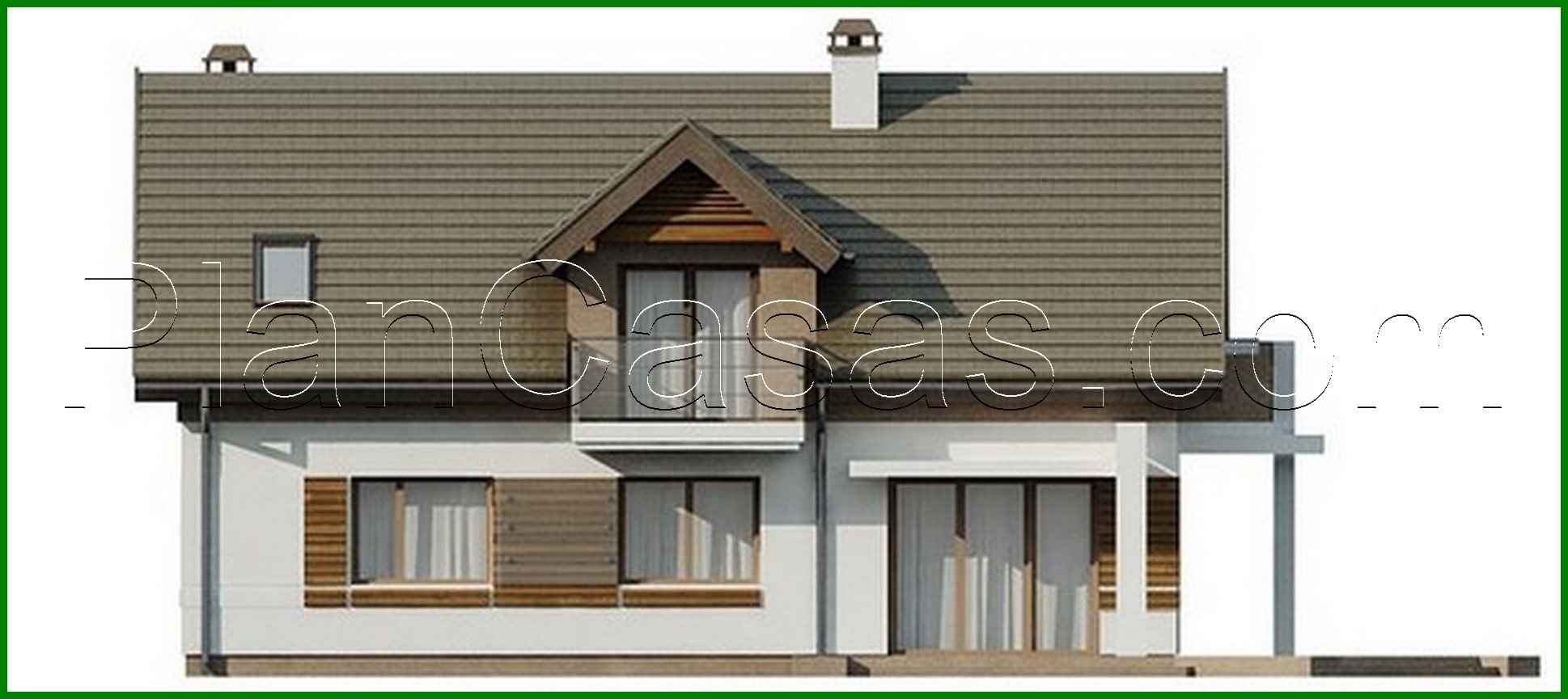 Galería de visualizaciones - Proyecto de una acogedora y bonita casa de campo con ático y una fachada original