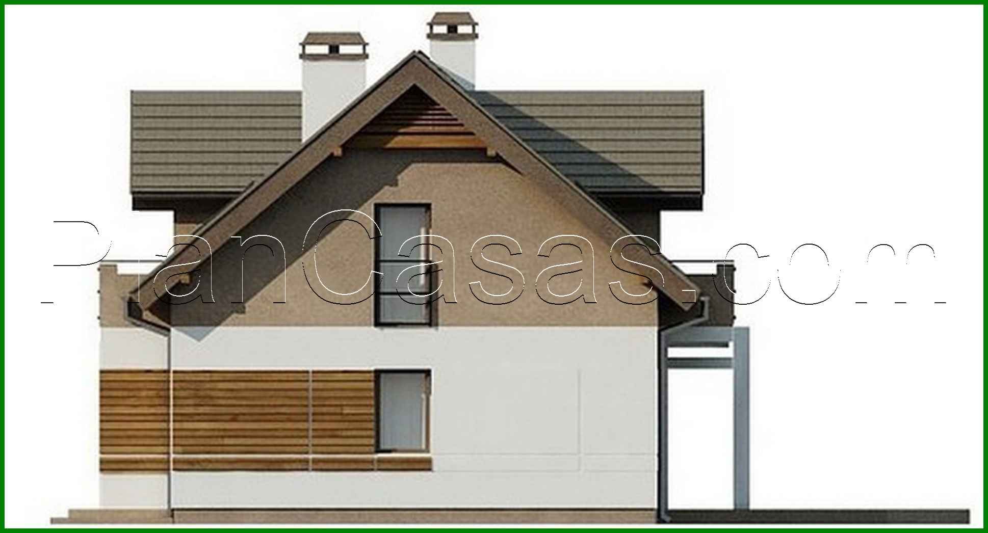 Galería de visualizaciones - Proyecto de una acogedora y bonita casa de campo con ático y una fachada original