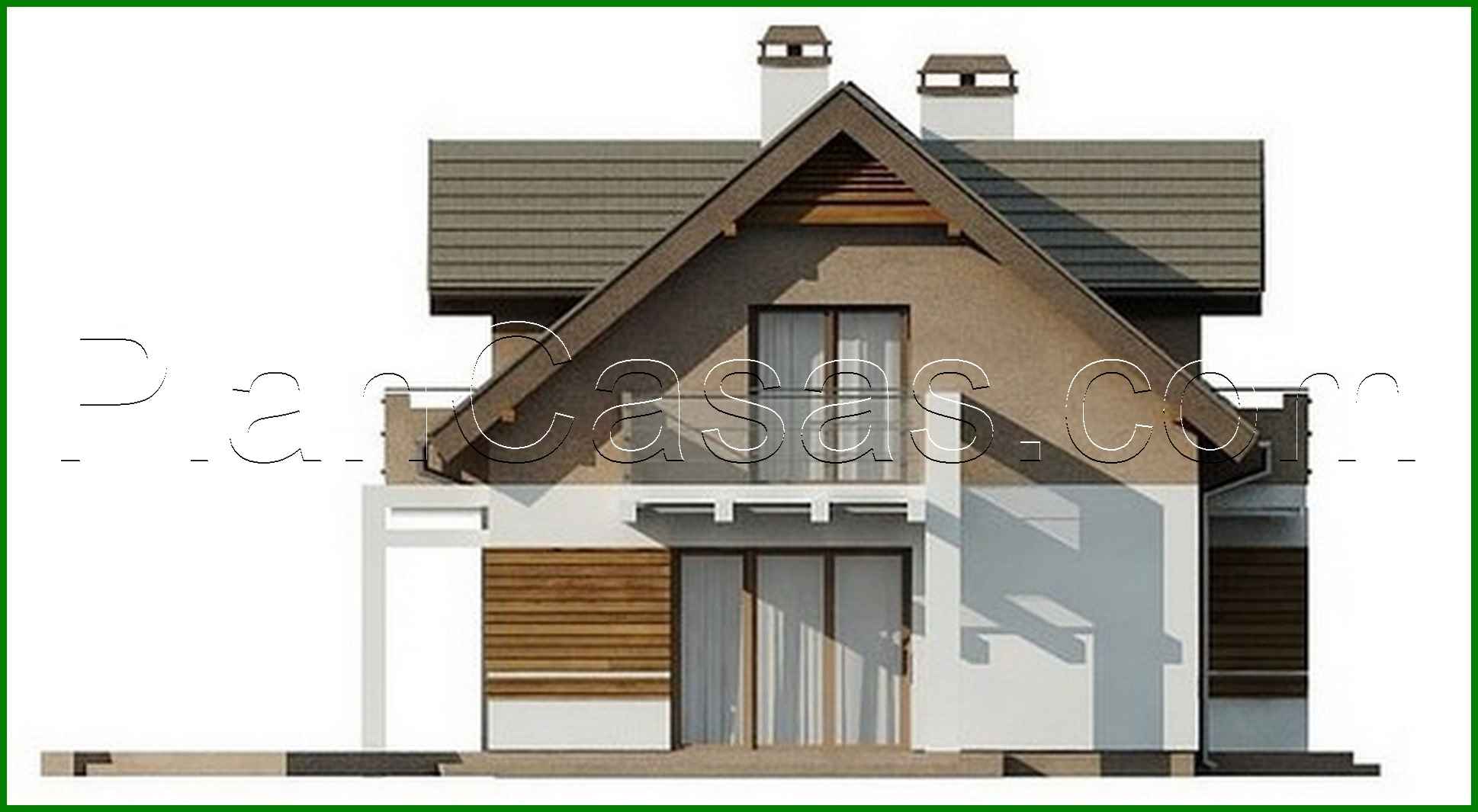 Galería de visualizaciones - Proyecto de una acogedora y bonita casa de campo con ático y una fachada original