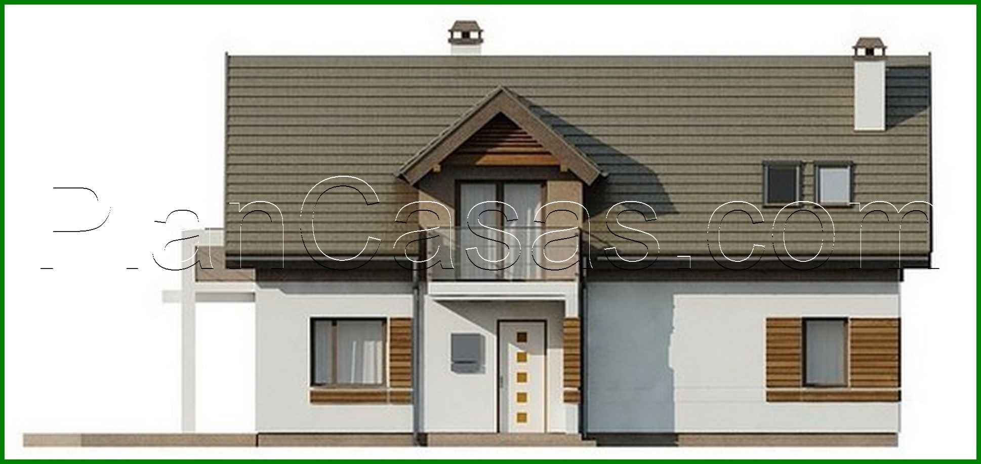 Galería de visualizaciones - Proyecto de una acogedora y bonita casa de campo con ático y una fachada original