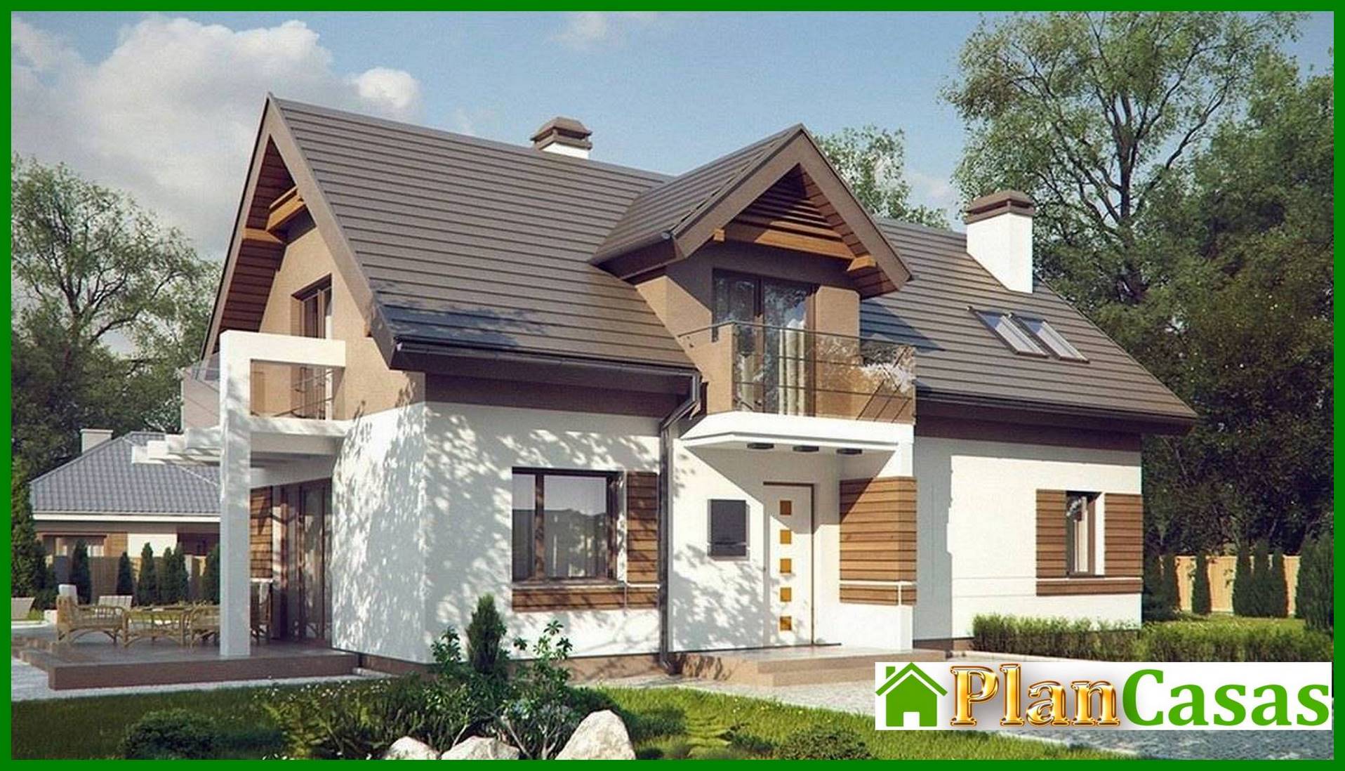 Galería de visualizaciones - Proyecto de una acogedora y bonita casa de campo con ático y una fachada original